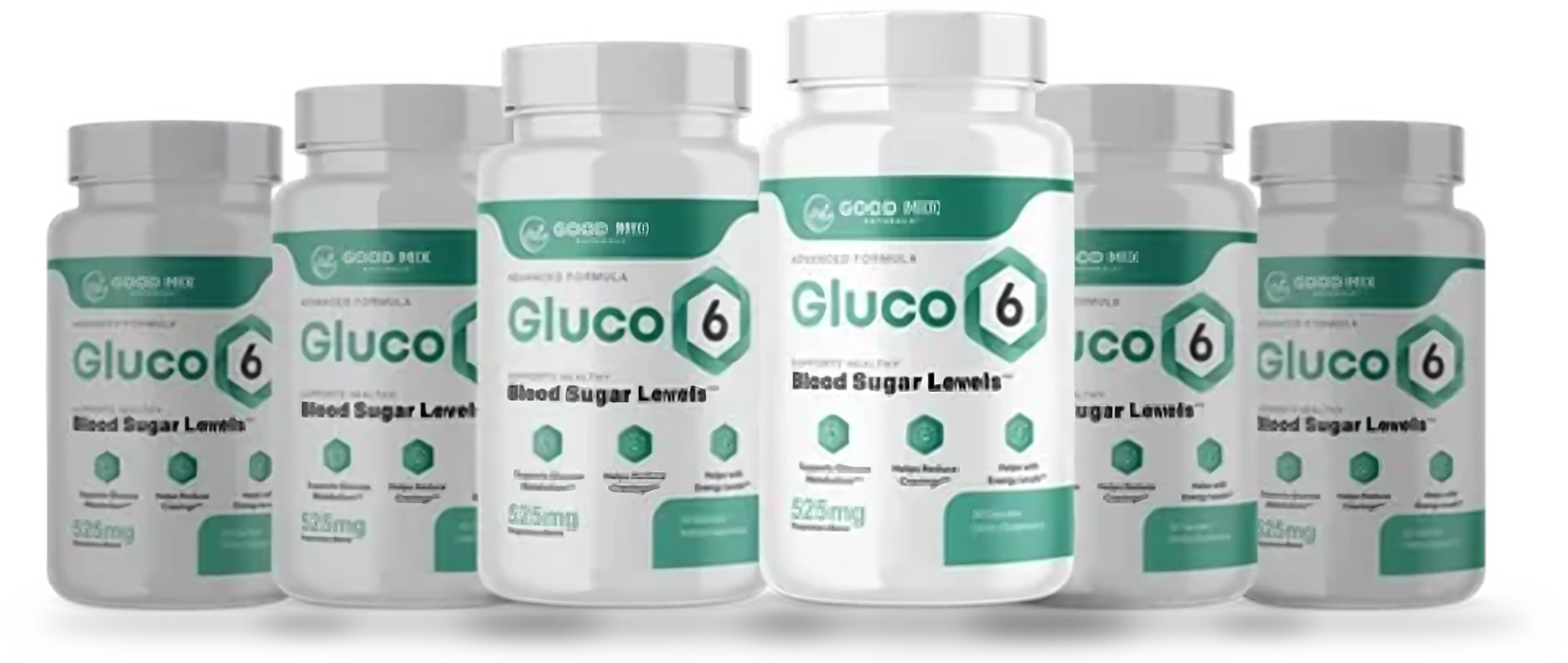 Six bottles of Gluco6